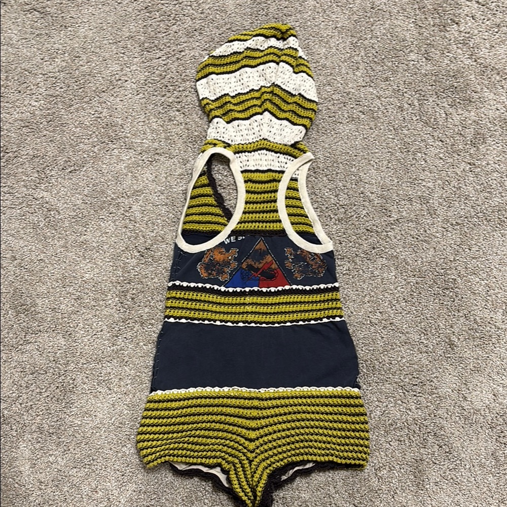 We the Free Striped Knitted Romper with hood  Size XS - Picture 5 of 6